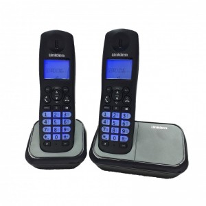 AT4101-2 Black Uniden Backlit keypad Caller ID Speakerphone Twin Dect Phone
