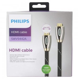 Philips Braided with Gold Plated Connector HDMI Cable 3.6M
