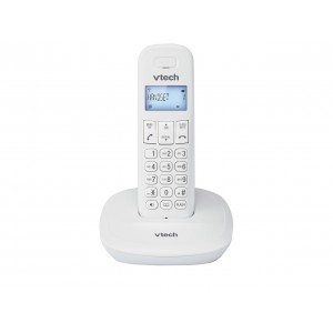 ES1810A White Vtech Digital Cordless Phone with Blue Backlit and Speakerphone