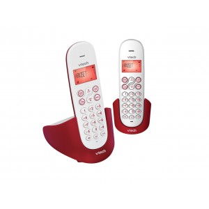 ES2210-2A Rasberry Vtech Colour Series Digital Twin Cordless Phone