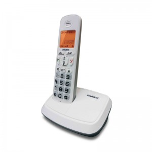 AT4103 White Uniden Big Display Big Button Name and Number CID Big LCD and Orange Backlit Keypad Dect Phone