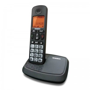 AT4103 Black Uniden Big Display Big Button Name and Number CID Big LCD and Orange Backlit Keypad Dect Phone