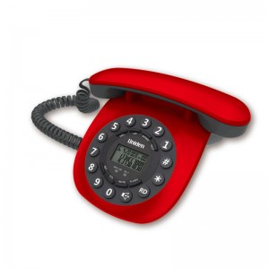 AT8601 Red Uniden Retro Design Corded Phone